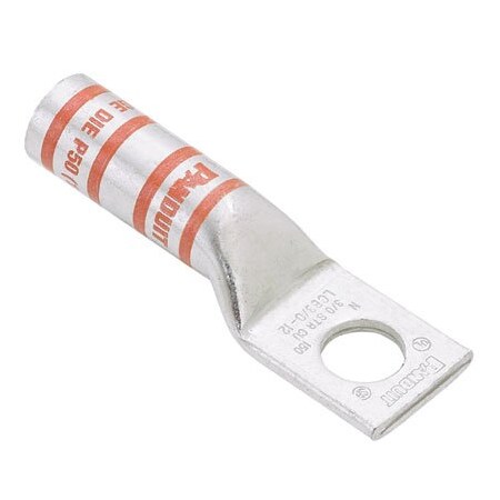 Panduit One-Hole Compression Lug, Long Barrel, Copper, Black LCB750-58-6